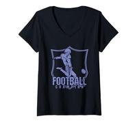 Damen Fußballmeister T-Shirt mit V-Ausschnitt