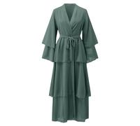 Damen Gebetskleidung, Goldenes Kleid Lang, Elegant Arabische Jilbab Islamische Kleider Türkische Maxi Langarm Prayer Dress Muslim Gebetskleid Hijab Kleid Abaya Muslimische Kleidung Islamische Ramadan