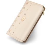 Damen Geldbörse Groß mit vielen Fächern PU Leder Brieftasche Zipper