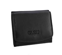 Damen Geldbörse von Cash - Wiener-Schachtel Leder-Brieftasche Geldbeutel Münzbörse Kombibörse Damen Portemonnaie - Leder (Schwarz) - präsentiert von ZMOKA®