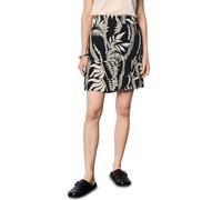 Street One Studio Damen F361735 Gemusterter Paperbag Rock, Schwarz, 40