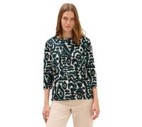 Cecil Kapuzensweatshirt Damen, gemustert, Regular Fit, 3/4-Ärmel, M (40), ink grün