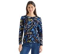 Cecil Damen Gemustertes Shirt Blau Größe XL