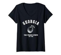 Damen Georgia Pfirsichstaatsreise nach Georgia State Home Georgia T-Shirt mit V-Ausschnitt