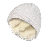 Damen gerippt Kabel stricken Fleece gefüttert Thermal gestrickt Beanie Hut Einheitsgröße