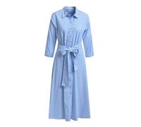 Damen Gestreiftes Hemdblusenkleid mit Taillengürtel Cornflower Print, 44