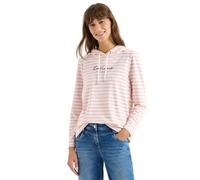 Langarmshirt CECIL, Damen, Gr. XL (44), light blush rose, Web, 48% Baumwolle, 48% Modal, 4% Elasthan, gestreift, comfort fit normal, ohne Ausschnitt, abgesteppt, Shirts Langarmshirt, im soften Baumwol