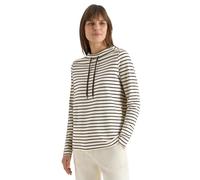 Langarmshirt CECIL, Damen, Gr. S (38), macchiato braun, Jersey, Obermaterial: 50% Baumwolle, 50% Modal, gestreift, bequem hüftbedeckend, Rundhals, Shirts Langarmshirt, mit Streifenmuster (40142743-S)