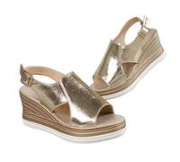 Damen Glitzer Sandalen Sale Frauen Slingback Wedge Keilsandalen Sandaletten Muffin Pantoletten Fisch Mund Sandalette Lack Sandale Strand Trekkingsandalen Outdoorsandalen Sommer Wandersandale