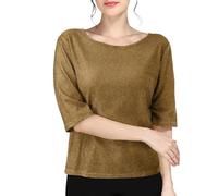 Damen Glitzer Shirt Kurzarm Oberteile Schön Glänzend Pailletten Tops Tshirt Elegant Festlich Damenbluse Mode Abend Party Wedding Glitzertop Bluse Glitzer Shirt Damen Silber