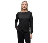 Glitzer Strick-Look Shirt Schwarz 42