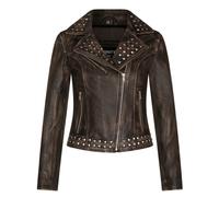 Damen Gothic Biker-Lederjacke mit Nieten-Bilbao EU 42 / UK 14