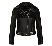 Damen Gothic Biker-Lederjacke mit Nieten-Bilbao EU 44 / UK 16