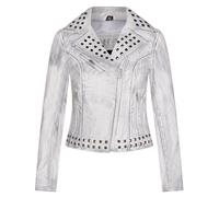 Damen Gothic Biker-Lederjacke mit Nieten-Bilbao EU 46 / UK 18
