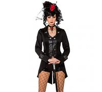 Damen Gothic Jacke Gr. 34/36 Frack Kurzmantel Leder Fasching Festival Kleidung