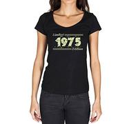 Damen Grafik T-Shirt Sterne Limitierte Auflage 1975 - Stars, Limited Edition 1975 - Geschenk 49. Geburtstag Jahrestag 49 Jahre Jubiläum 49 Jährige Frau Jahrgang 1975 Kurzarm Lustige Druck Dunkelsc