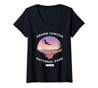 Damen Grand Canyon Arizona USA Nationalparks Reisen Wandern T-Shirt mit V-Ausschnitt