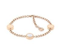 Damen Gravurarmband aus Edelstahl mit Perlmutt, IP Rosé