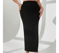 Damen Große Größen Sommer und Herbst Lässig Slim Elastischer Bund Schwarzer Basic Hüft-Langrock, Curvy Rock, Herbst Outfits, Damen Unterteil, Herbst D