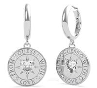 GUESS GUESS Ohrringe mit Liebe aus UBE70026 Edelstahl. rhodiniert Herz-Ring Swarovski Währung
