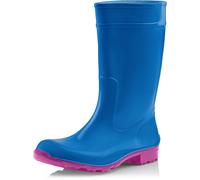 Ladeheid Damen Gummistiefel 100% Wasserdticht Regenstiefel Damen LA-967 (Blau/Rosa, 42 EU)