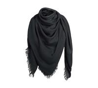 Damen-Halstuch, Schultertuch, Schal, Stola, quadratischer Deckenschal mit Fransen, 140 x 140 cm