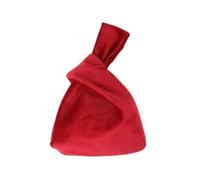 Damen Handgelenktasche Samt Handgelenk Knoten Tasche Clutches Kleine Geldbörse Make-up Bargeld Karte Aufbewahrungstasche Shopping Handtasche Schlüssel Geldbörse Bolsa, rot, Einheitsgröße