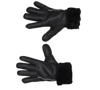 Damen Handschuh aus echtem Lammfell L, Nappa schwarz