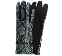 Damen Handschuh mit Touch Funktion Reptil Muster schwarz, S/M