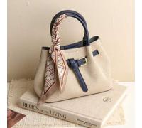 Damen-Handtasche in quadratischer Form mit Krokodil-Textur, modisch und elegant, Seidenschal-Akzent, Handy-Tasche, Umhängeriemen, geeignet für Einkauf