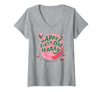 Damen Happee Birthdae Harry Potter 2025 T-Shirt mit V-Ausschnitt