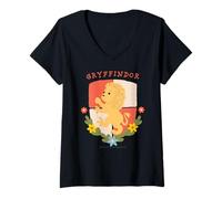 Damen Harry Potter 2025 Gryffindor Pride T-Shirt mit V-Ausschnitt