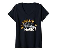Damen Harry Potter Hagrid Fueled By Magic T-Shirt mit V-Ausschnitt
