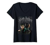 Damen Harry Potter Heiligtümer des Todes | Offizieller Merch | WBUHPT04 T-Shirt mit V-Ausschnitt