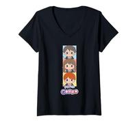 Damen Harry Potter x Gokko Best Friends, Harry, Hermione and Ron T-Shirt mit V-Ausschnitt