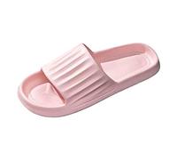 Damen Hausschuhe Einfarbig Open-Toe Schlappen mit Texturmuster Anti-Rutsch Dicke Sohlen Modische Sommer Hausschuhe Schnell Trocknende Hausschuhe Strandsandaletten Plateausohle Slippers