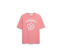 ARMEDANGELS TARJAA LOGO FLOWAA - Damen Heavyweight T-Shirt aus recyceltem Baumwoll Mix dark peony S