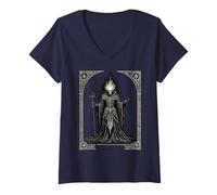 Damen Hellfire Regent Amy Aszendent T-Shirt mit V-Ausschnitt