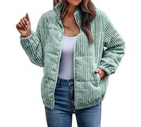 Damen Hemd Bluse Corduroy Button Down Freizeitjacke Elegante Hemdbluse mit Taschen Langarmshirt Lässiges Jacke Corduroy Freizeithemd Hemdjacke Cordjacke Oberteile Loose Mantel