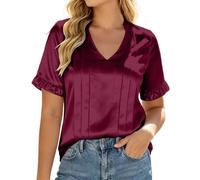 Damen Hemd Grün Top Strandtunika Leinenblusen Ärmellos Stricktop Kurzarmblusen Enges Stickerei Ringelshirts Shirtbluse Wasserfall Langärmelige Western Feincord Rüschenärmel Yoga Kastenform Neue Dots