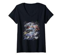 Damen Hendrick Motorsports Full Chevrolet Driver Lineup Tropical T-Shirt mit V-Ausschnitt