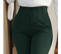 Damen Herbst Taillen-betonende Slim Fit Knöchellange Pendlerhose Schulanfang