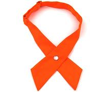 Damen/Herren Kreuzfliege, vorgebundene Crossover-Krawatte für Janpanesische Schulmädchen JK & JC Uniform oder Cosplay W-B-T2, Orange/Abendrot im Zickzackmuster (Sunset Chevron), Einheitsgröße