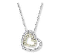 Damen Herz Collier 925 Sterling Silber vergoldet Zirkonia JL10-05-1636