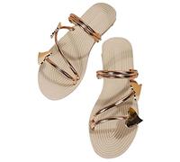 Damen Herz Dekorieren Sandalen Sale Elegant Flache Riemen Sandals Frauen Gummiband Slingback Sandalette Atmungsaktiv Sandal Lässige Strand Sandale rutschfeste Slippers Sommer Bequem Hausschuhe