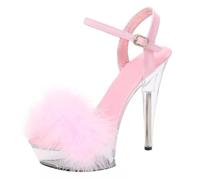 Damen High-Heel-Sandalen Mode Transparente Plateau-Sandalen, 15CM Sandalen Damen Plattform Stiletto-Absatzschuhe Für Hochzeit Und Urlaub