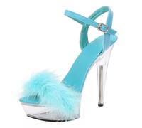 Damen High-Heel-Sandalen Mode Transparente Plateau-Sandalen, 15CM Sandalen Damen Plattform Stiletto-Absatzschuhe Für Hochzeit Und Urlaub