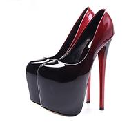 Damen High Heels Plateau Sandalen Pumps 19CM Stiletto sexy Stripperin Pole Dance Party Prom Pumps,Schwarz,40 EU