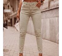 Damen High-Waist Stretch Skinny Jeans, Slim Fit Knöchellange Hose, Klassisches 5-Pocket-Design, Lässige Farbige Denim-Hose, In Mehreren Farben Erhältl