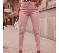 Damen High-Waist Stretch Skinny Jeans, Slim Fit Knöchellange Hose, Klassisches 5-Pocket-Design, Lässige Farbige Denim-Hose, In Mehreren Farben Erhältl